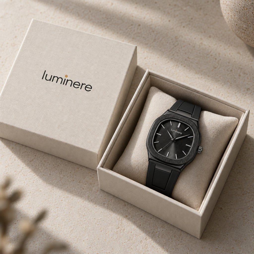Luminere Bergen Black — na caixa