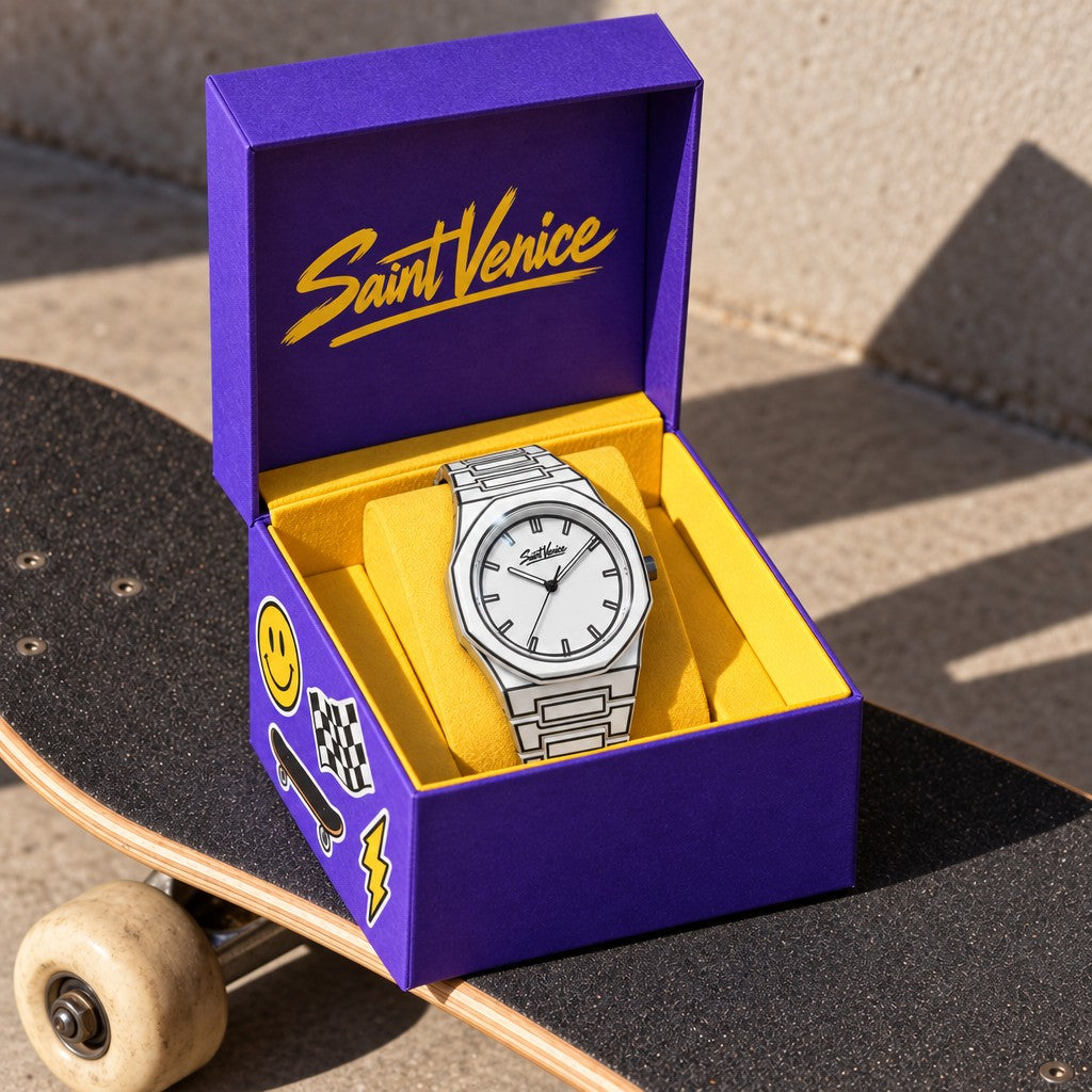 Saint Venice Kickflip Tag — na caixa