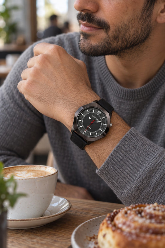 Luminere Fika Black — no pulso