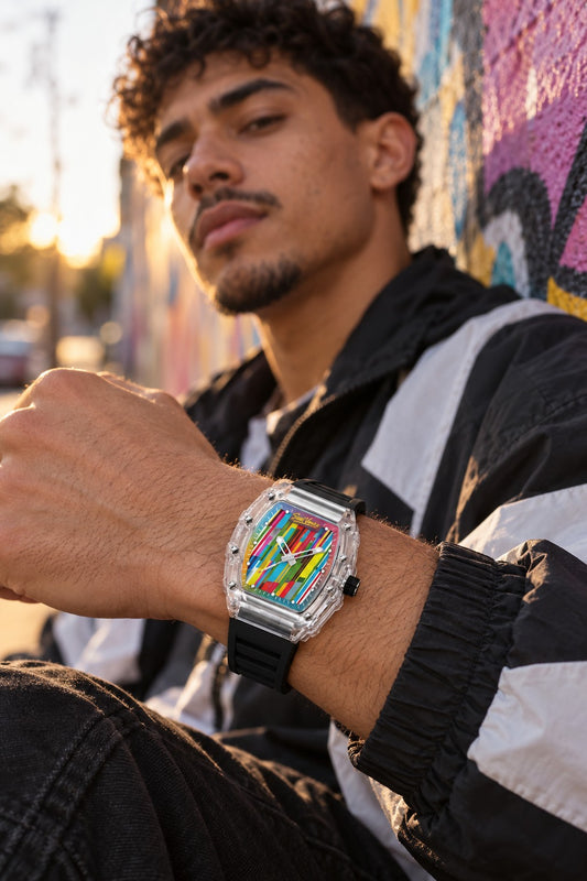 Saint Venice Prism Black — no pulso