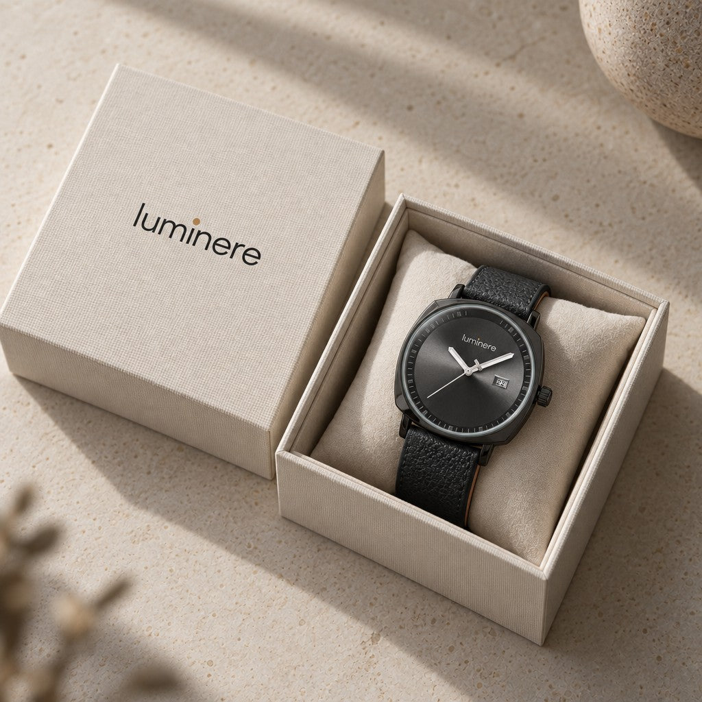 Luminere Malmo Black — na caixa