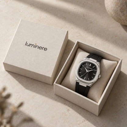 Luminere Bergen Steel — na caixa