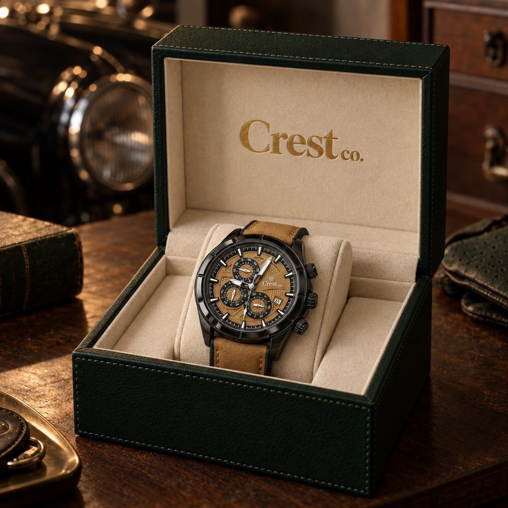 Crest Co. Goodwood — na caixa