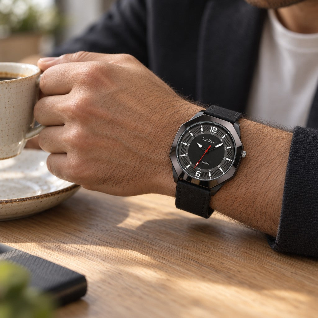 Luminere Fika Black — em uso