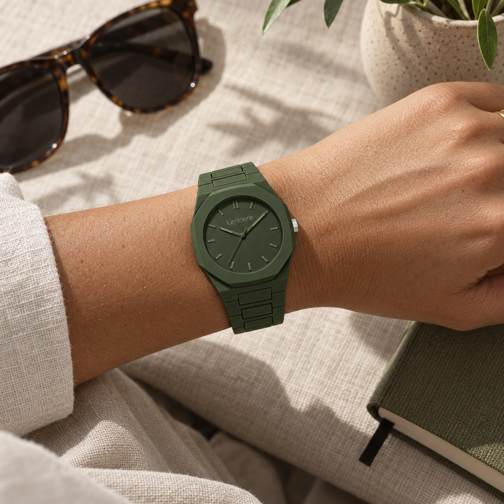 Luminere Oslo Green — em uso