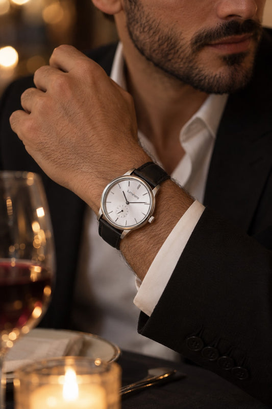 Luminere Stockholm Silver — no pulso