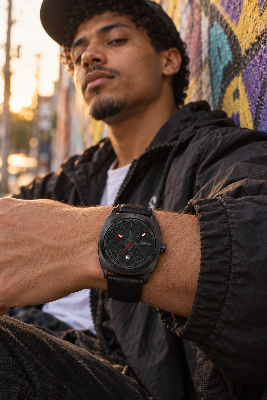 Saint Venice Grind Black — no pulso