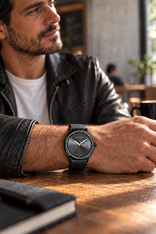 Luminere Malmo Black — no pulso